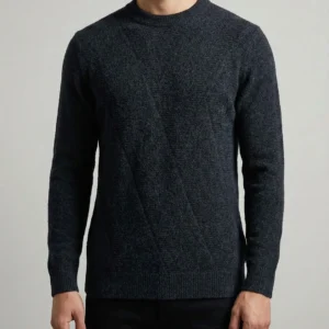 بلوفر "تو واى" بريميوم - خامة عجينة مستوردة بياقة دائرية وتصميم محبوك