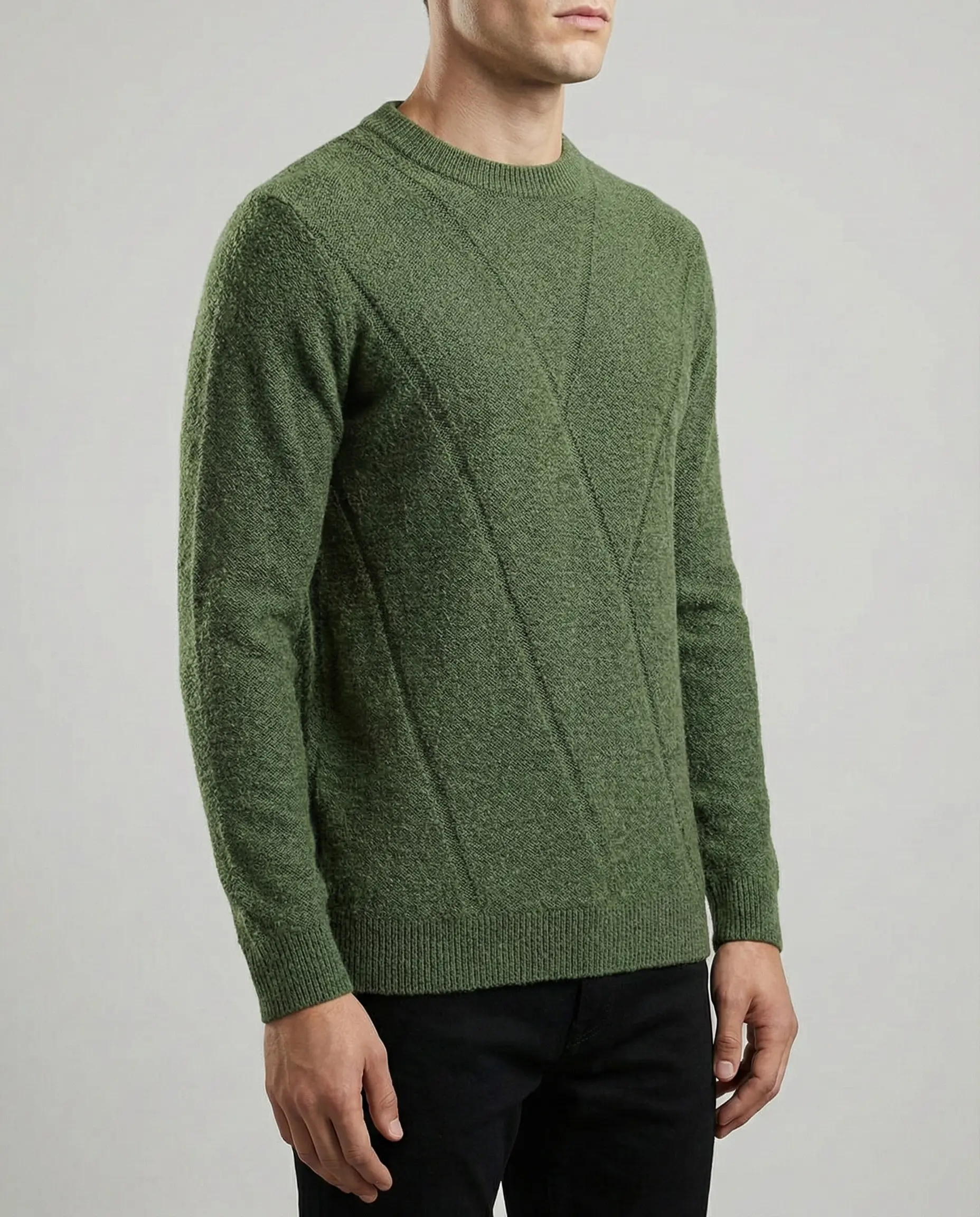 بلوفر "تو واى" بريميوم - خامة عجينة مستوردة بياقة دائرية وتصميم محبوك - Image 9