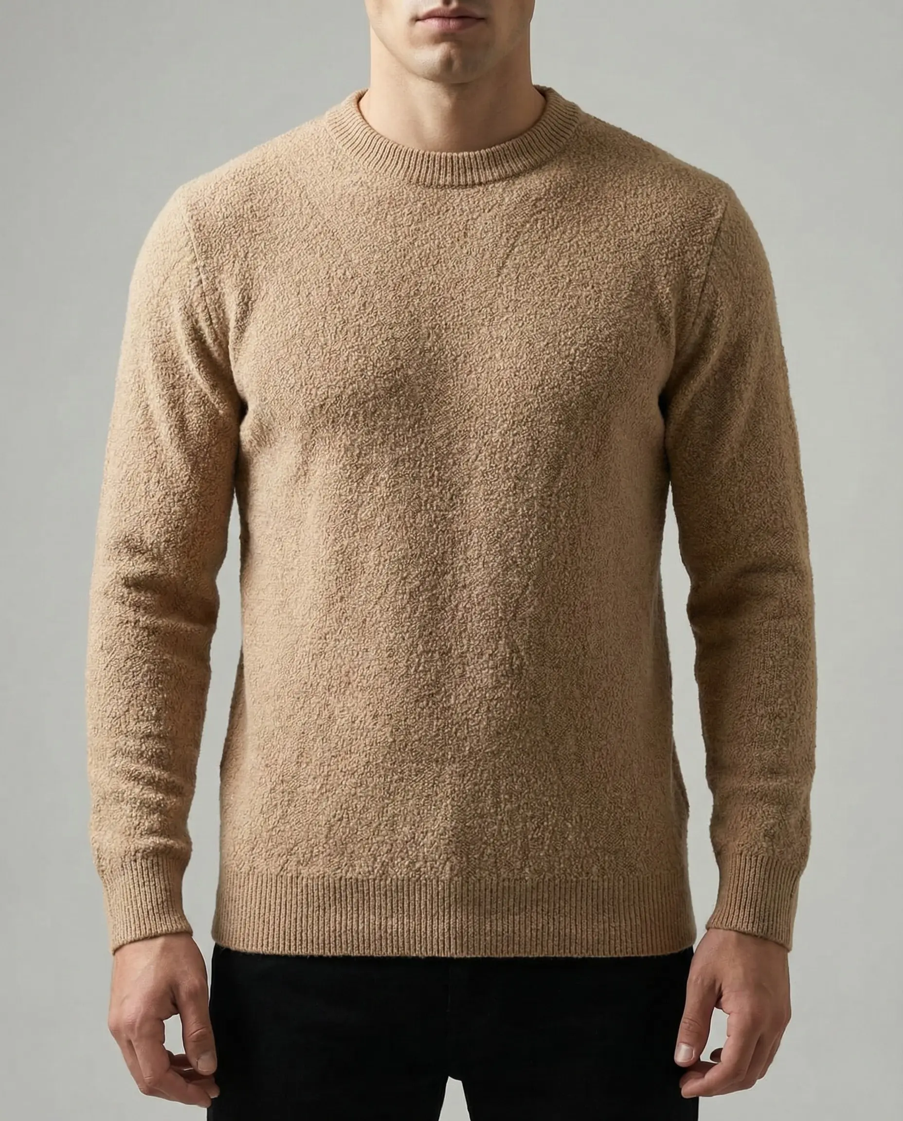 بلوفر "تو واى" بريميوم - خامة عجينة مستوردة بياقة دائرية وتصميم محبوك - Image 10