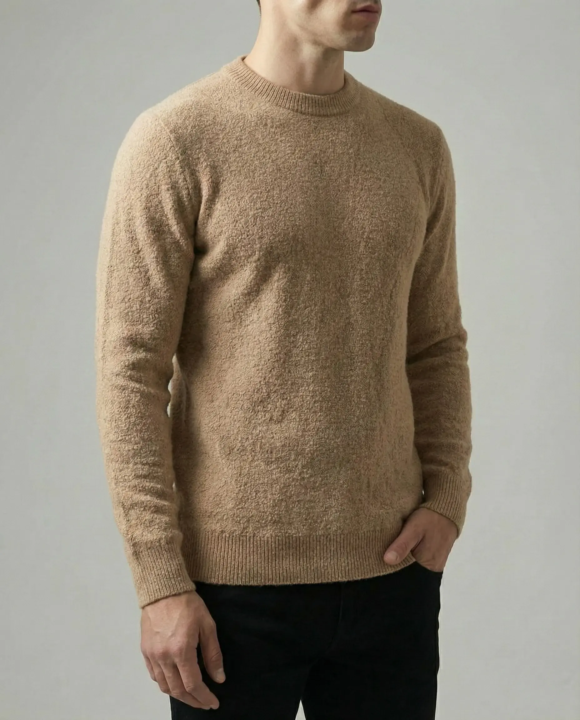 بلوفر "تو واى" بريميوم - خامة عجينة مستوردة بياقة دائرية وتصميم محبوك - Image 12